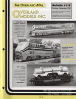 Catalogue - Revue OVERLAND MODELS MAIL Bulletin 110 1995 USA - Englisch