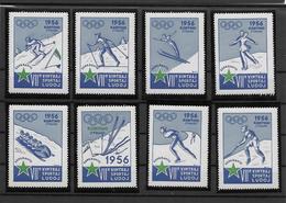 Esperanto Série Complète Vignettes Bleues JO 56 ** - Invierno 1956: Cortina D'Ampezzo