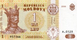 MOLDOVA  1 LEU 2006 P-8g   UNC - Moldavië