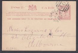 1892. VICTORIA. AYSTRALIA. ONE PENNY. POST CARD (Will You Please Buy In 1 Doz Umbrell... () - JF321619 - Covers & Documents