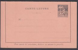 1896. SAINT-PIERRE-MIQUELON. CARTE -LETTRE SPM / 25 C. COLONIES POSTES REP. FRANCAISE... () - JF321818 - Lettres & Documents