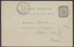 1900. SAINT-PIERRE-MIQUELON. CARTE POSTALE 10 C. Black Cancelled ST. PIERRE-MIQUELON ... () - JF321868 - Briefe U. Dokumente