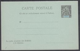 1900. SAINT-PIERRE-MIQUELON. CARTE POSTALE Double Incl. RESPONSE 10 C. + 10 C. Black  () - JF321880 - Covers & Documents