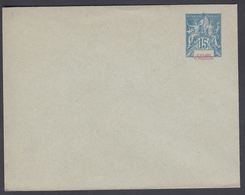 1900. SAINT-PIERRE-MIQUELON. ENVELOPE 15 C. Blue 122 X 95 Mm. Variety: Country Name I... () - JF321896 - Lettres & Documents