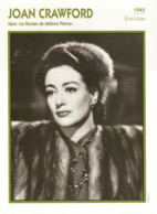 Joan CRAWFORD (1945)  (Mildred Pierce) Fiche Portrait Star Cinéma - Filmographie - Photo Collection Edito Service - Photographs