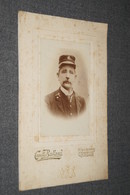 Ancienne Photo Originale,habitant De Courcelles,photo Carton,photographe Camille Balland,16,5 Cm./10,5 Cm. - Oud (voor 1900)