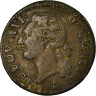 Monnaie, France, Louis XVI, 1/2 Sol Ou 1/2 Sou, 1/2 Sol, 1788, Metz, TTB - 1774-1791 Ludwig XVI.