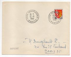 1966 --cachet Commémoratif " FOIRE COMMERCIALE--NANTES-44 "...type Blason Agen--mention  IMPRIMES - Commemorative Postmarks