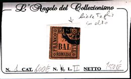 91258) ITALIA-Romagne- 1/2 Bai-Cifra - 1 Settembre 1859-usato - Romagna