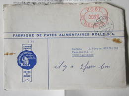 LETTRE DE FIDÉLISATION AVEC TIMBRES VOYAGES DE LA FABRIQUE DE PATES ROLLE .SA ROLINETTE SUISSE - Svizzera