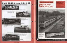 Catalogue - Revue OVERLAND MODELS MAIL Bulletin 131 2001 + Prices USD N HO O - English