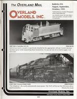 Catalogue - Revue OVERLAND MODELS MAIL Bulletin 94 1991 - Inglese