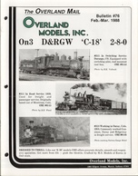 Catalogue - Revue OVERLAND MODELS MAIL OMI Bulletin 76 1988 USA - English