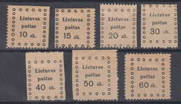 Lithuania Litauen Mi# 13-19 (*) Mint Kaunas 1919 - Lituania