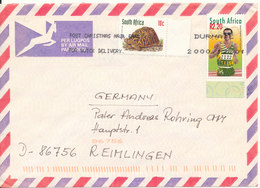 South Africa Air Mail Cover Sent To Germany 1-12-2000 - Aéreo