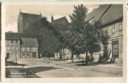 Angermünde - Paradeplatz Mit St. Marienkirche - Foto-Ansichtskarte - Verlag Leon Sauniers Stettin 30er Jahre - Angermuende