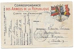 WWI LAURE 15 SECTION COA CASERNE BUSSERADE MARSEILLE POUR ST NAZAIRE - CPA MILITAIRE - Guerra 1914-18