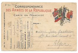 WWI ALFRED VIOLES ASPIRANT 29 RI TRESOR ET POSTES 159 POUR JEAN GARDRIN RUE CARNOT ALGER - CPA MILITAIRE - War 1914-18