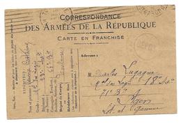 WWI MAURICE CASTAING MARECHAL DES LOGIS 23 RA TOULOUSE POUR LUGAGNE  18 RA AGEN - CPA CORRESPONDANCE MILITAIRE - Guerre 1914-18