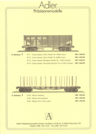 Catalogue ADLER Präzisionsmodelle 1993 Hopper & Flatcar USA - German