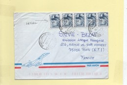 Lettre Congo Avec Timbres Surchargés  "Légal" - Lettres