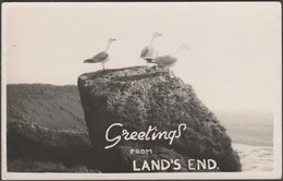 Greetings From Land's End, Cornwall, 1950 - Johnston RP Postcard - Land's End