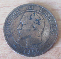 France - Monnaie 10 Centimes Napoléon III 1856 MA (Marseille) - Achat Immédiat - 10 Centimes