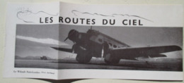 Ligne Air France Paris Londres - Avion Wibault  - Coupure De Presse De 1937 - Papiere