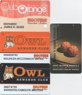 Lot De 4 Cartes : Hooters Casino Hotel : Las Vegas NV - Tarjetas De Casino