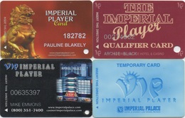 Lot De 4 Cartes : Imperial Palace Hotel & Casino : Las Vegas NV - Casinokaarten