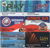 Lot De 6 Cartes : Las Vegas Club Hotel & Casino : Las Vegas NV - Casino Cards