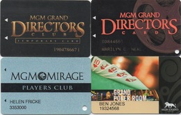 Lot De 4 Cartes : MGM Grand Casino : Las Vegas NV - Cartes De Casino