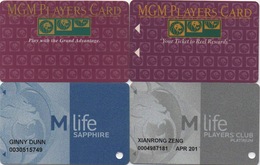 Lot De 4 Cartes : MGM Grand Casino : Las Vegas NV - Casinokaarten