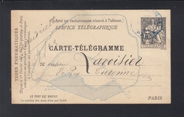 Carte-Telegramme Paris - Pneumatiques