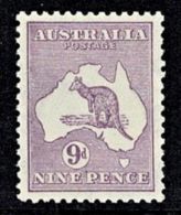 Australia 1915 Kangaroo 9d Violet 2nd Watermark MH - Listed Variety. - Ungebraucht