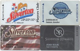 Lot De 4 Cartes : Silverton Hotel & Casino : Las Vegas NV - Casino Cards