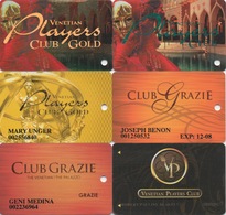 Lot De 6 Cartes : The Venetian Casino : Las Vegas NV - Casinokarten