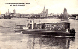 ÜBERFAHRT Von STRALSUND Nach RÜGEN Mit Dem TRAJEKTSCHIFF - TRAIN FERRY : PUTBUS - ANNÉE / YEAR ~ 1905 (ae457) - Stralsund