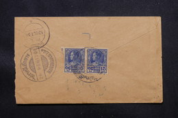 SIAM - Enveloppe En Recommandé De Bangkok Pour L'Inde ( Surat ) En 1928, Affranchissement Plaisant - L 57282 - Siam