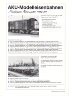 Catalogue AKU-Modelleisenbahnen Neuheiten 1988-89 HO - En Allemand et En Français - Français