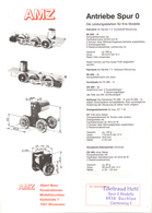 Catalogue AMZ Albert Munz Antriebe Spur O Hehl 1987 Fahrwerk Für Rai-Mo T 3 - Duits
