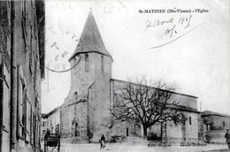 D87 Hte Vienne - St MATHIEU < VUE ANIMEE DE L'EGLISE - Saint Mathieu