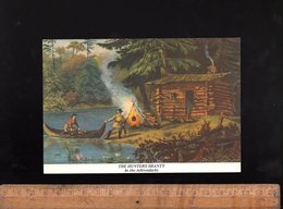 ADIRONDACK NY STATE New York USA : Postcard The Hunter Shanty Reprint Of Currier & Ives Litho 1861 - Adirondack