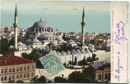 LEVANT CARTE POSTALE -LA MOSQUEE DE BAJAZID STAMBOUL CONSTANTINOPLE DEPART CONSTANTINOPLE 11-11-05 POSTE FRANCse POUR... - Covers & Documents