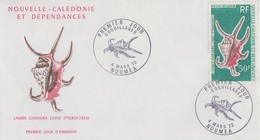 Enveloppe FDC  1er Jour   NOUVELLE CALEDONIE    Coquillages   1972 - Muscheln