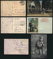 GERMANY: 3 Postcards Sent By Soldiers With Military Free Franks, Between 1915 And 1917, Very Nice! - Briefe U. Dokumente