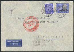 GERMANY: Airmail Cover Franked With 3.25RM., Sent From Augsburg To Montevideo (Uruguay) On 8/JUL/1936, Very Fine Quality - Brieven En Documenten