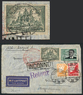 GERMANY: Airmail Cover Sent From Hamburg To Buenos Aires On 5/AU/1936 With Very Attractive Postage Of 7.90Mk., Returned  - Storia Postale
