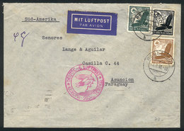 GERMANY: Airmail Cover Sent From Remscheid To PARAGUAY On 7/FE/1938, Fine Quality! - Storia Postale