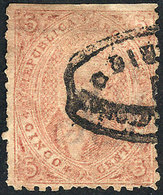 ARGENTINA: GJ.20j, 3rd Printing, MULATTO Variety, Imperforate Top Sheet Margin (also Horizontal Line Watermark At Top),  - Neufs